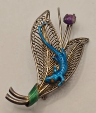 Jugendstil Salamander Emaille