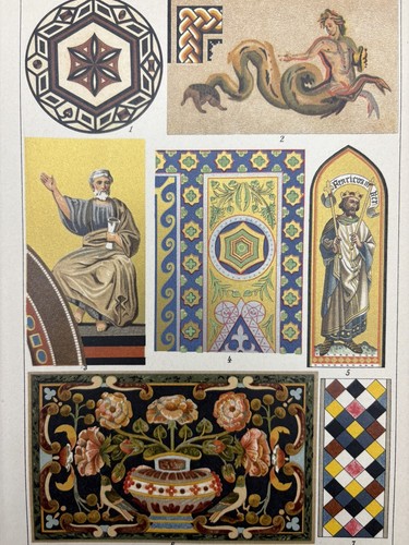 Antike grafik varia mosaik - antike, varia: