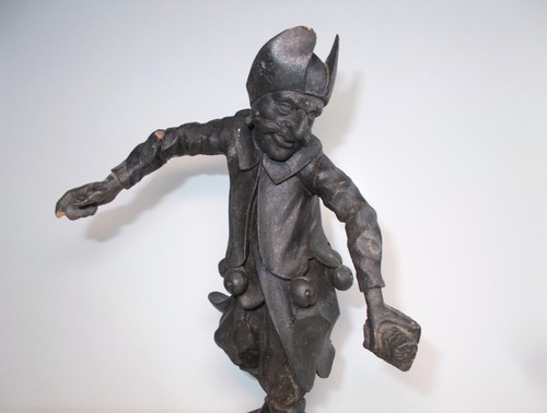 Antike holzfigur hofnarr - antike,
