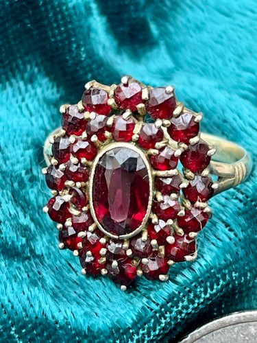 Antiker granat ring - ring, gr.