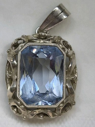 Anhänger aquamarin jugendstil - anhänger,