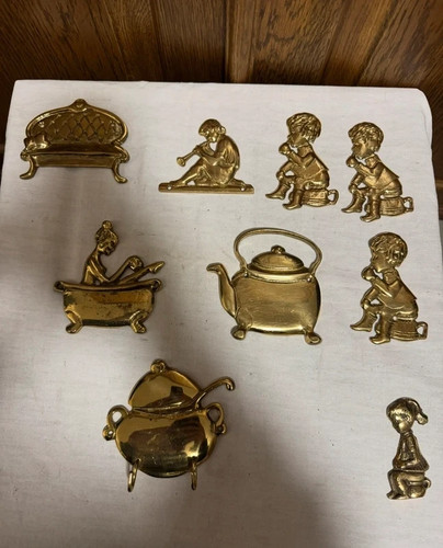 Vintage messing wandfiguren - vintage, messing-wandfiguren