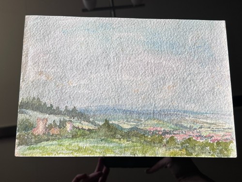 Aquarell landschaft antik von - antik,