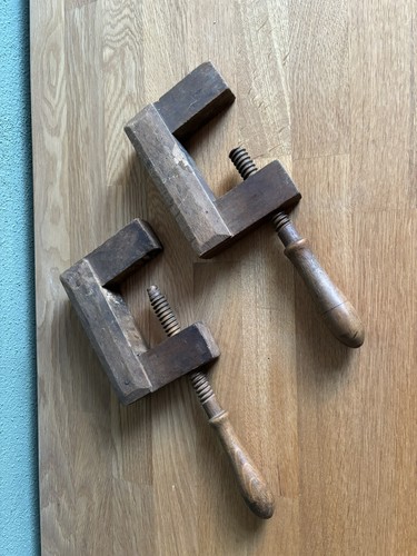 Holz schraubzwinge antik - 2,