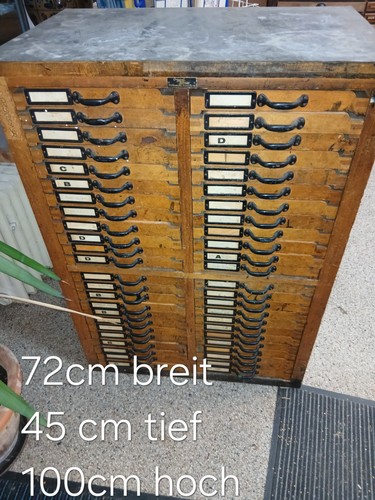 Druckereischrank echtholz - ,