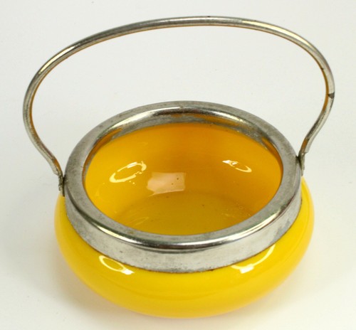 Glasschale henkelschale gelb - glasschale,