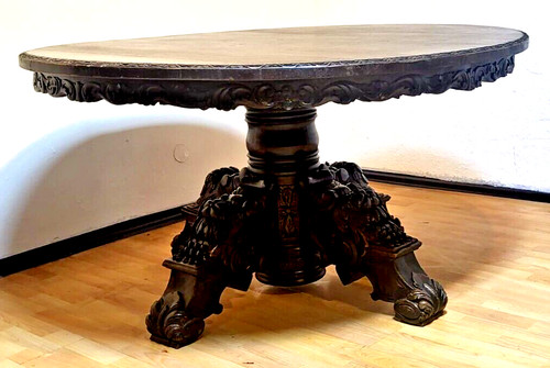 Antik esszimmer tisch tafel - esszimmer,