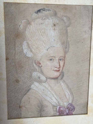 Rokoko dame portrait aquarell - dame,