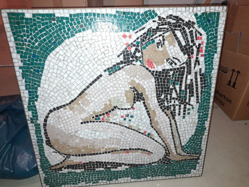 Eine echte antike mosaikplatte - eine,